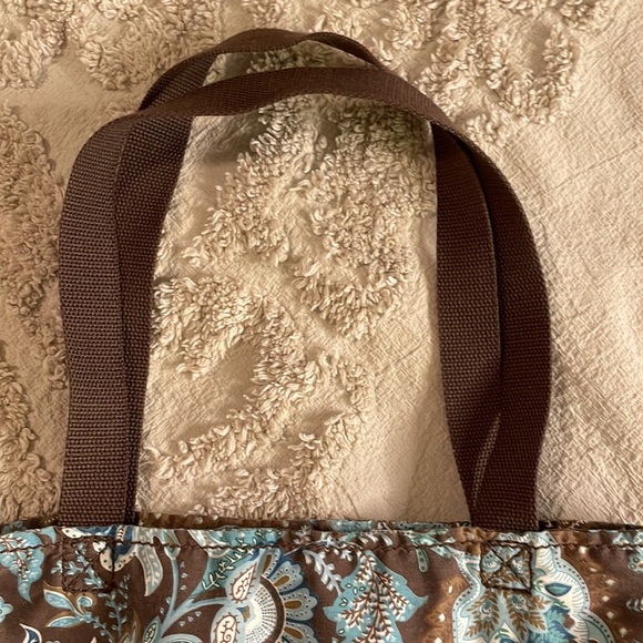 Blue & Brown Paisley Flip Inside Out Tote - Picture 3 of 5